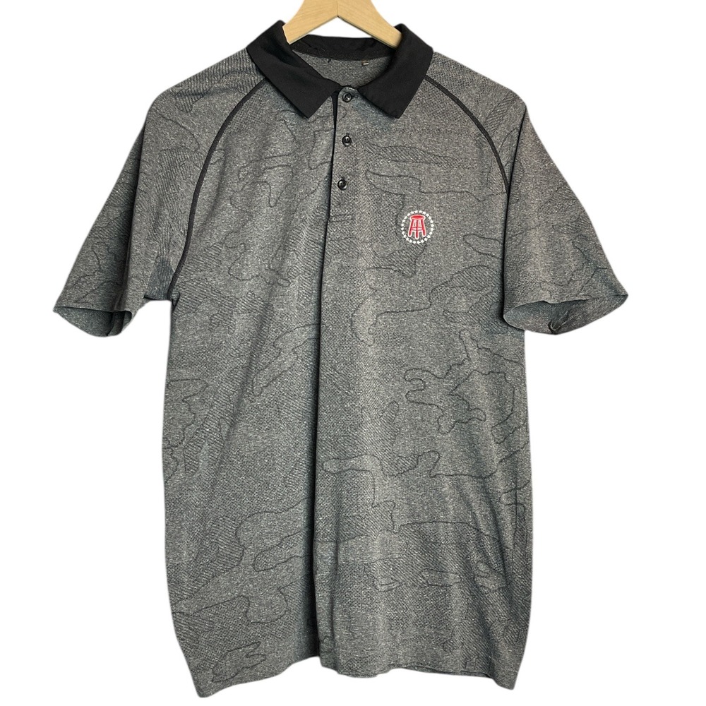 UNRL Barstool Mens Camo Golf Polo Shirt Black Short Sleeve Embroidered‎ Small